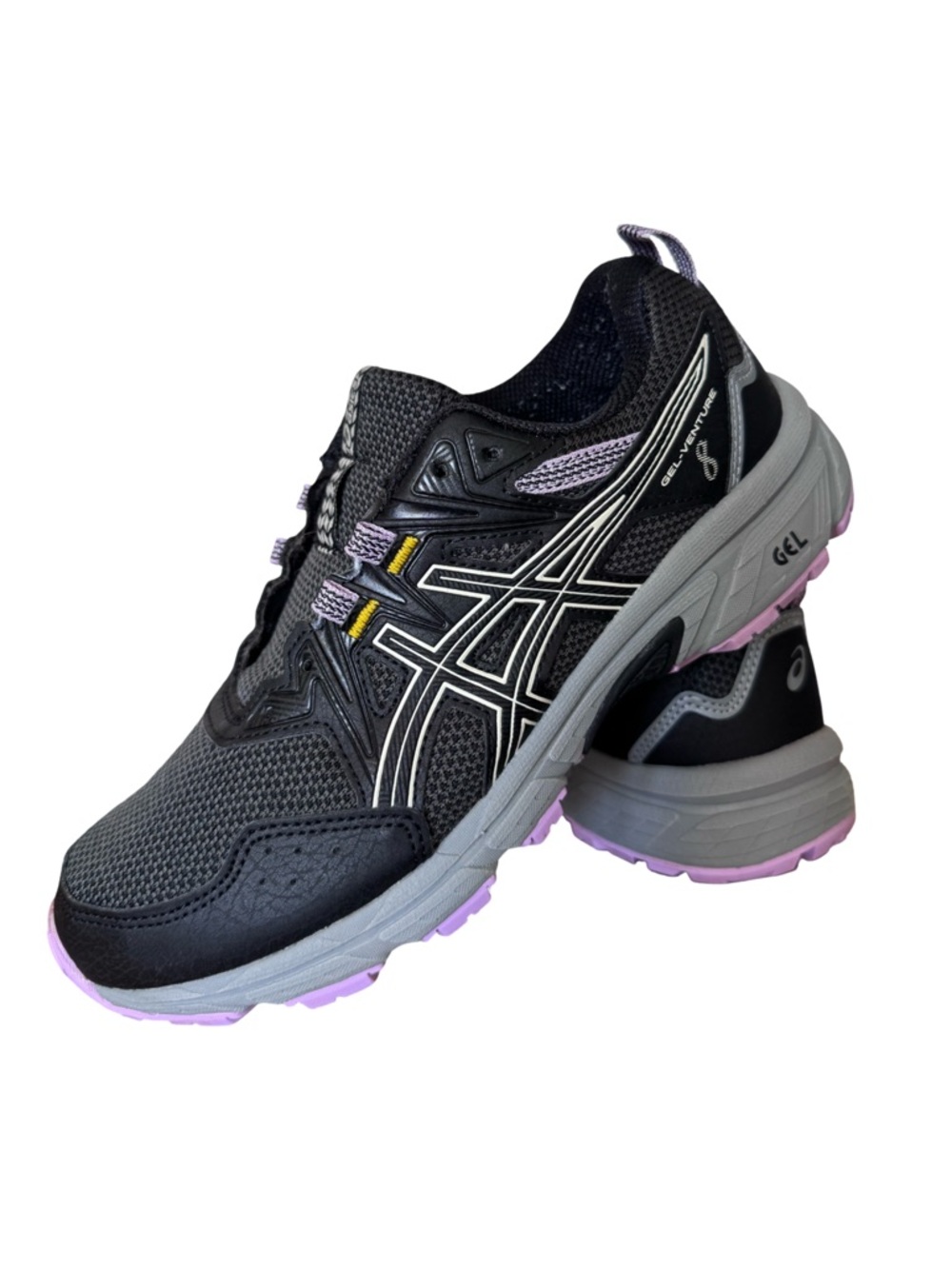 Women’s ASICS Gel Venture 8 Black Ivory Size 7